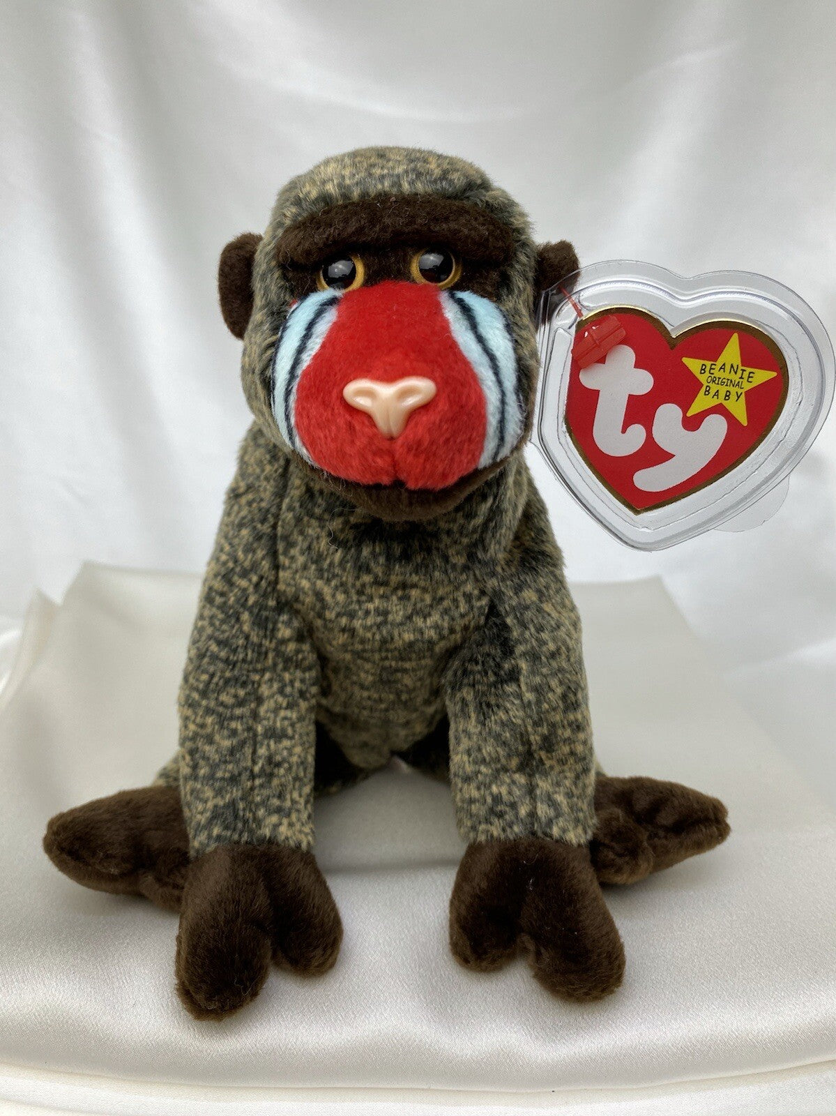Rare Retired Ty Beanie Baby Cheeks The Ape 1999 Mint P.E. Pellets With Errors