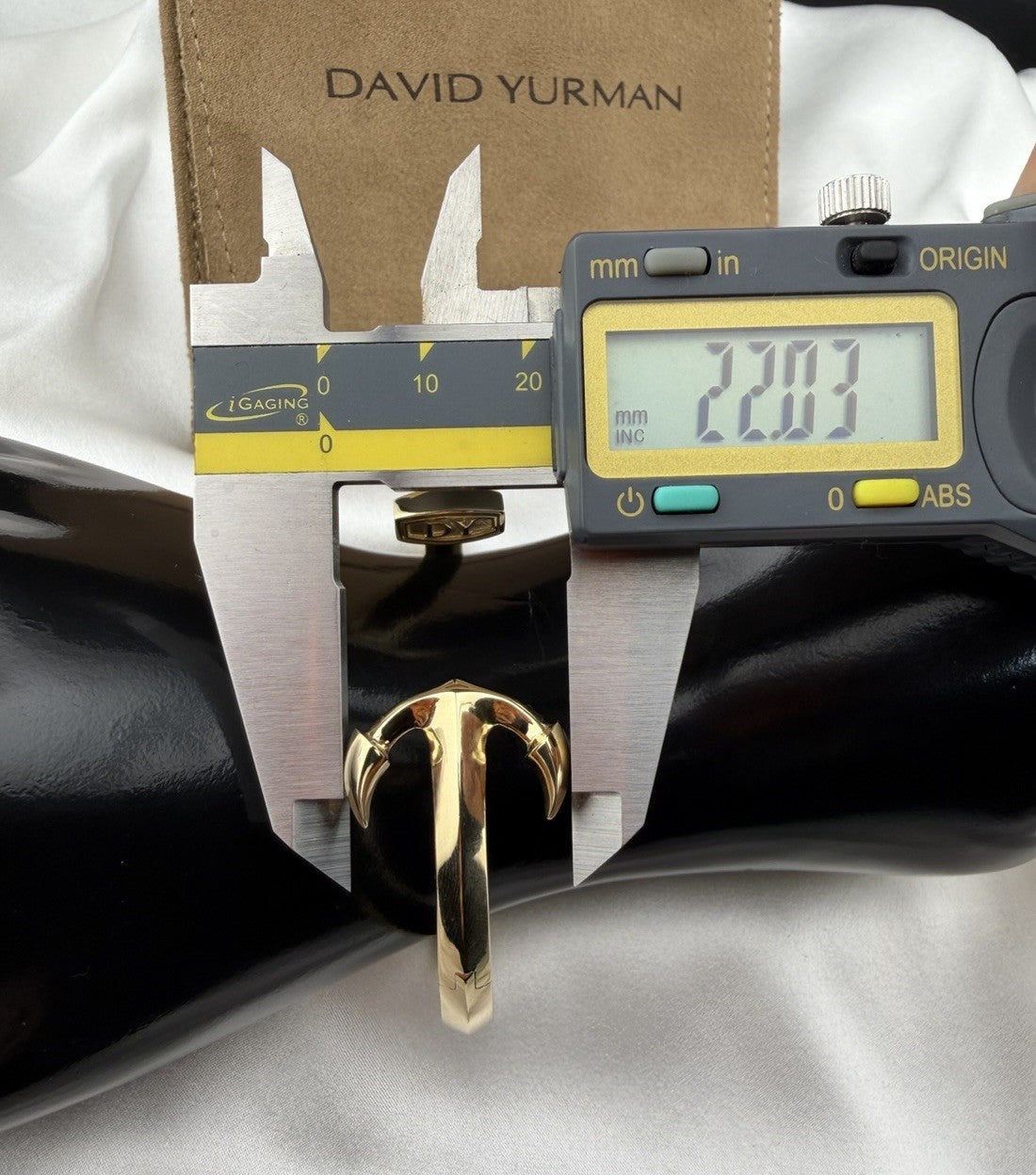 David Yurman 18K Yellow Gold 750 Maritime Anchor Cuff 32.5 Grams Medium