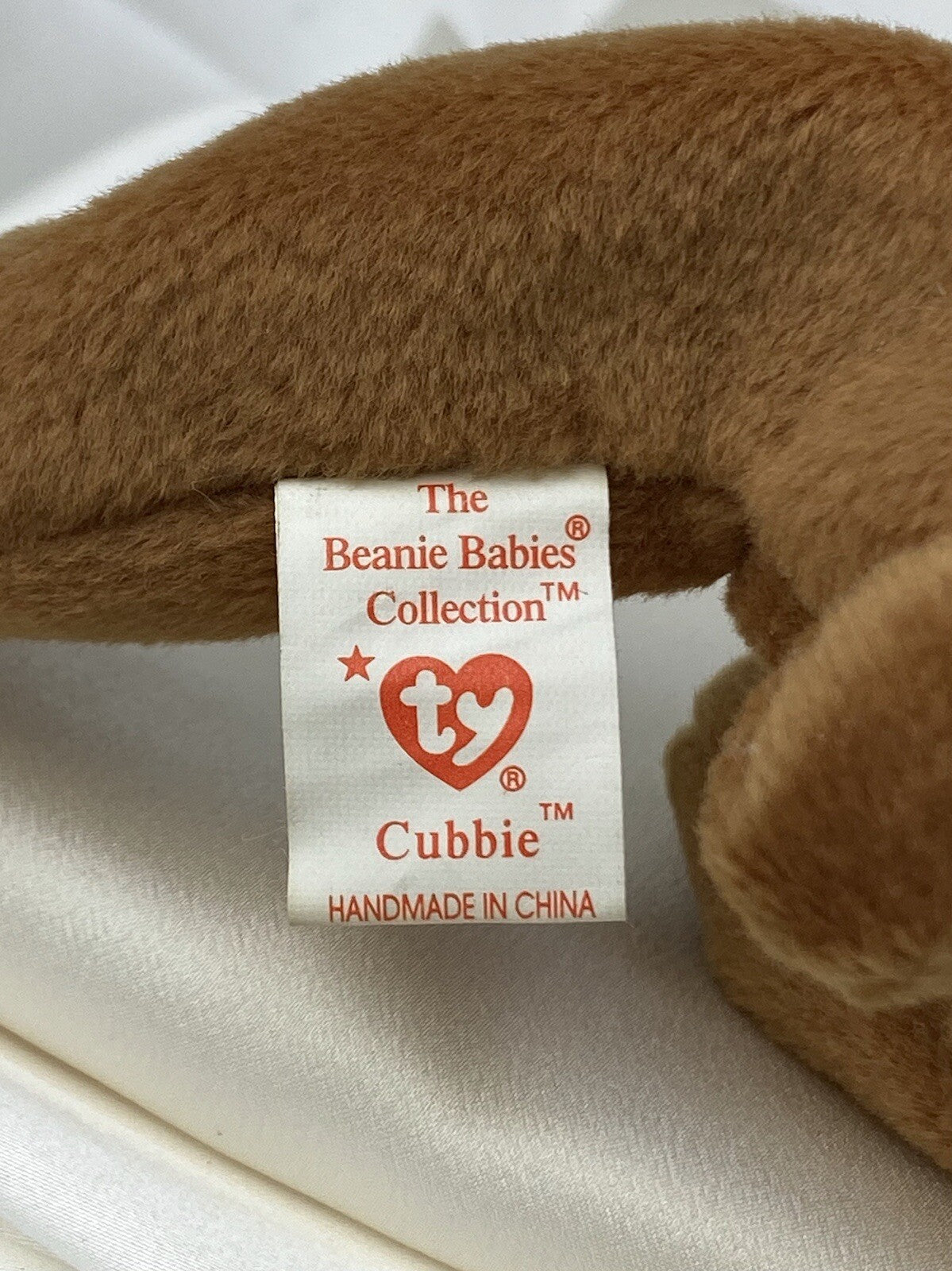 Raro Ty Beanie Baby jubilado Cubbie el Oso 1993 Gránulos de P.V.C. Con Numerosos Errores