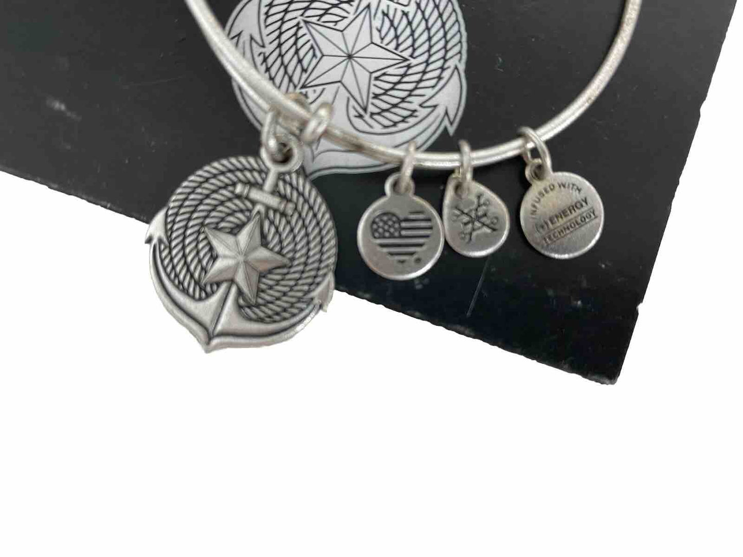 Pulsera ajustable con dije de ancla Rafaelian Silver de Alex and Ani