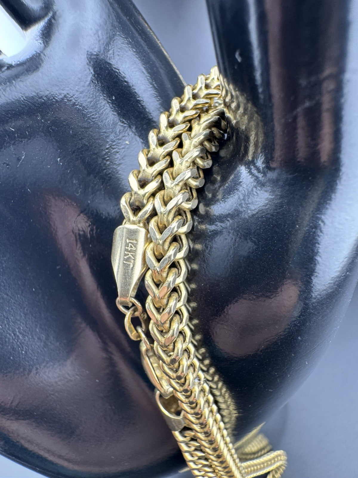 14K Gold Braided Franco Chain Necklace 31in 3.68mm 23.4 Grams Bold Statement
