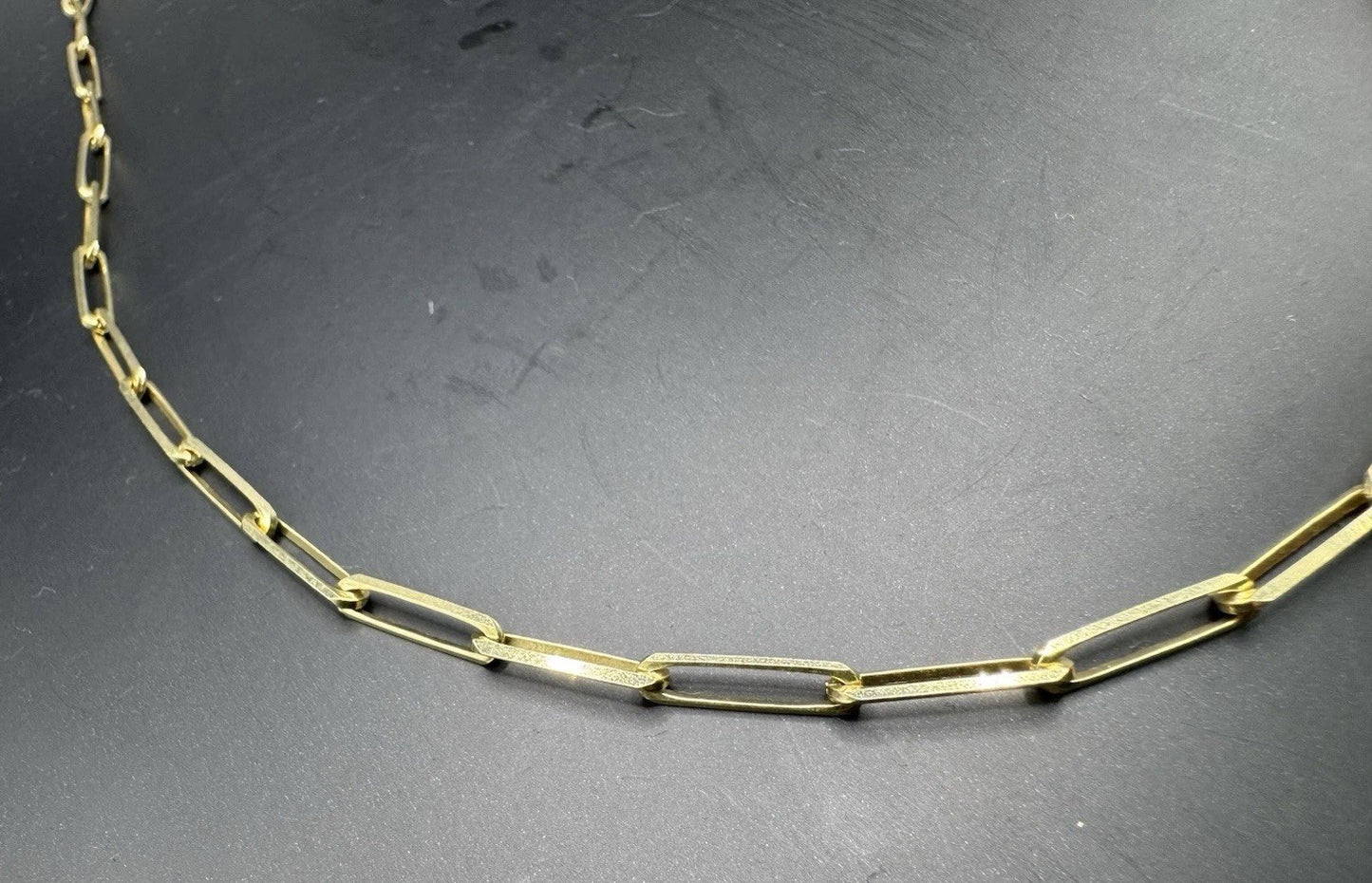 14K Yellow Gold Paperclip Chain Necklace 22in 3.76mm 11.9 Grams