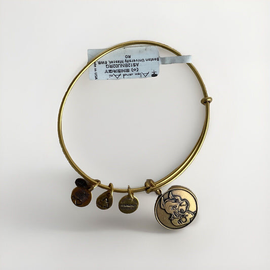 Pulsera Alex and Ani Boston Pride University Mascota Rafaelian Gold de Envoltura