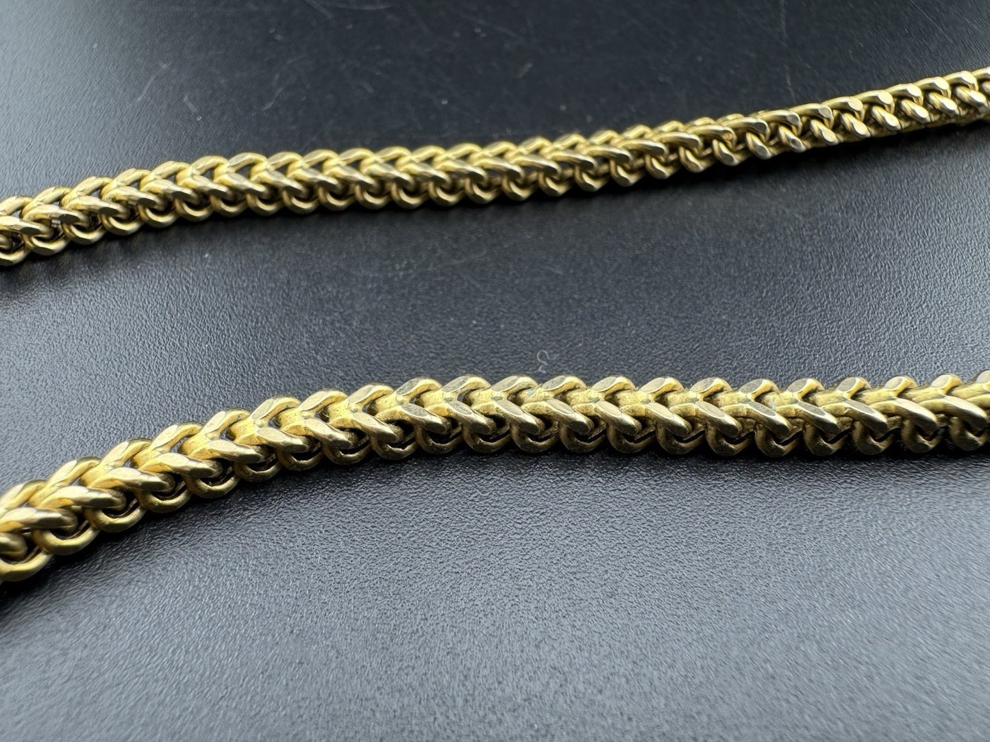 14K Gold Braided Franco Chain Necklace 31in 3.68mm 23.4 Grams Bold Statement