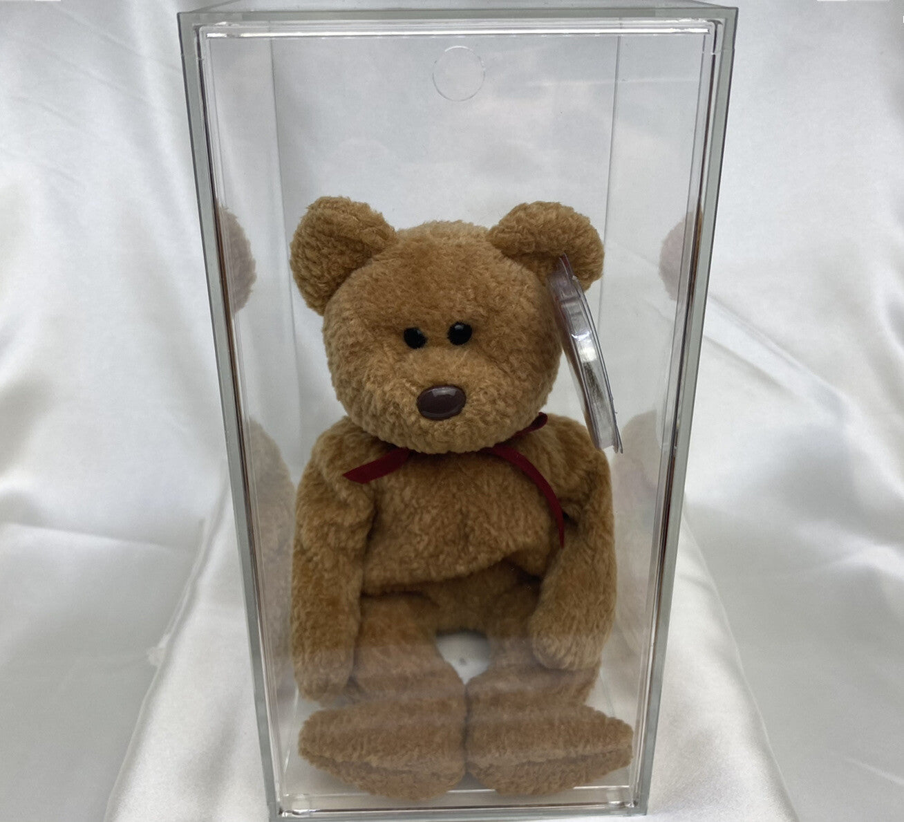 Rare Retired Ty Beanie Baby Curly The Bear 1993 1996 Bear With Numerous Errors