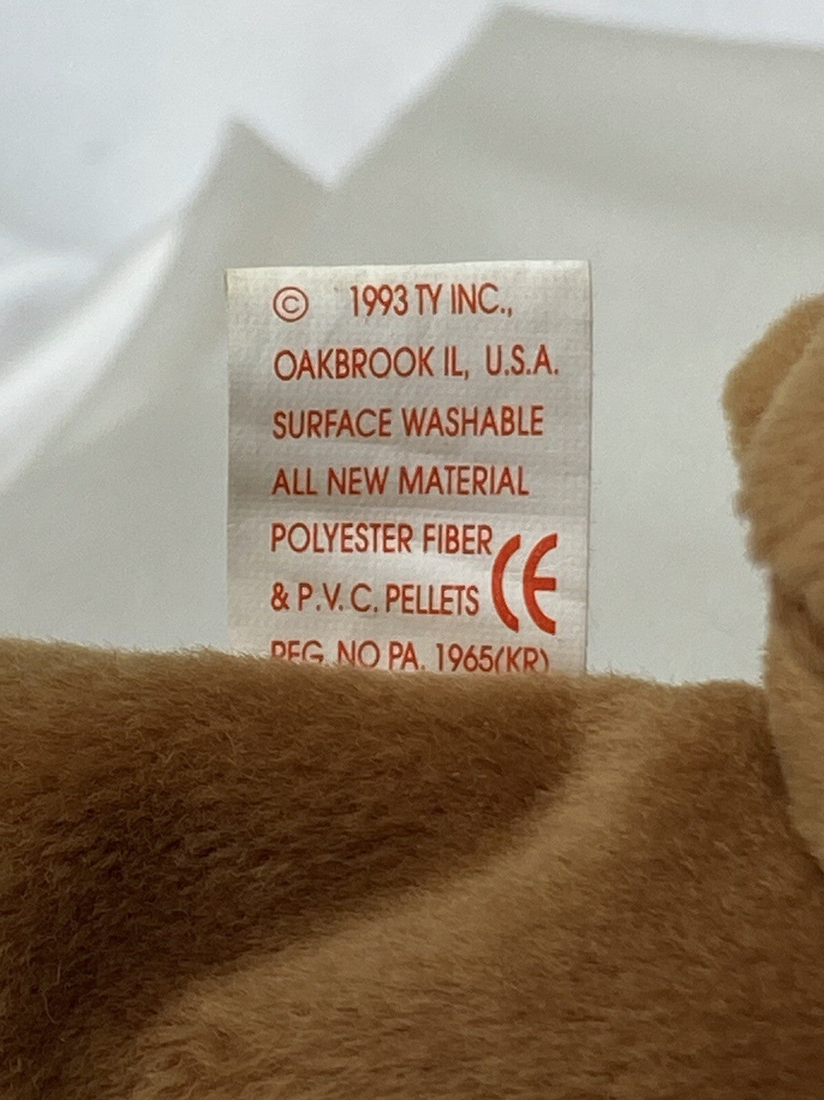 Raro Ty Beanie Baby jubilado Cubbie el Oso 1993 Gránulos de P.V.C. Con Numerosos Errores