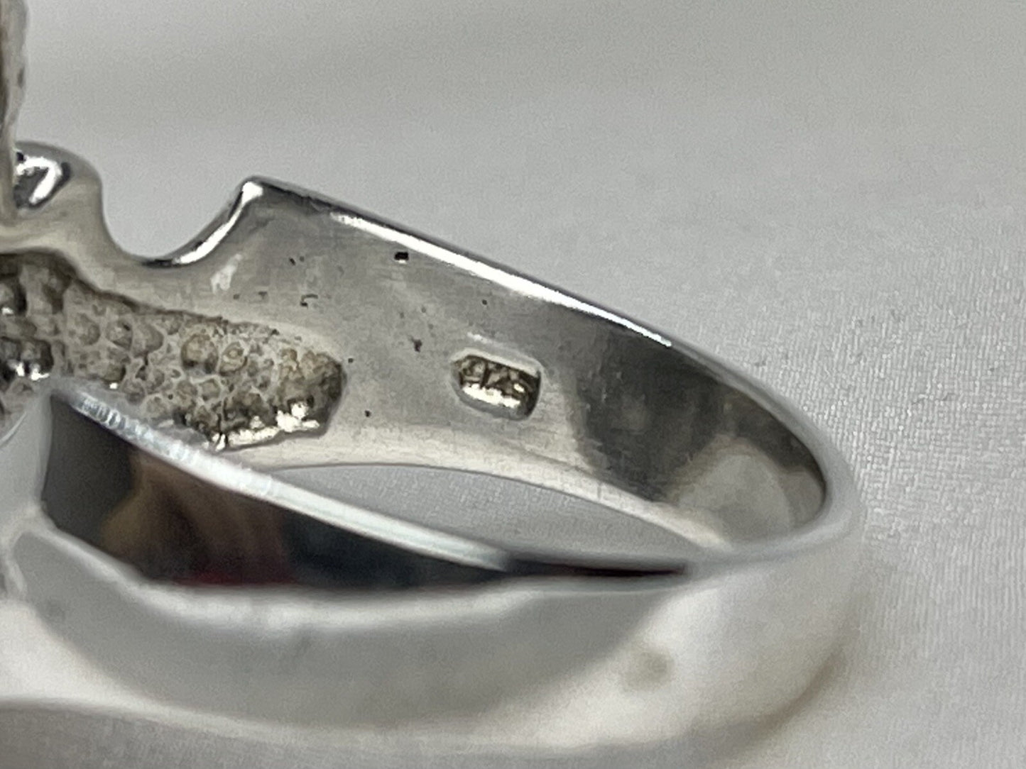 Skull Biker Warrior Bone 18x26mm Sterling Silver 925 Hand Crafted Ring Size 13.5