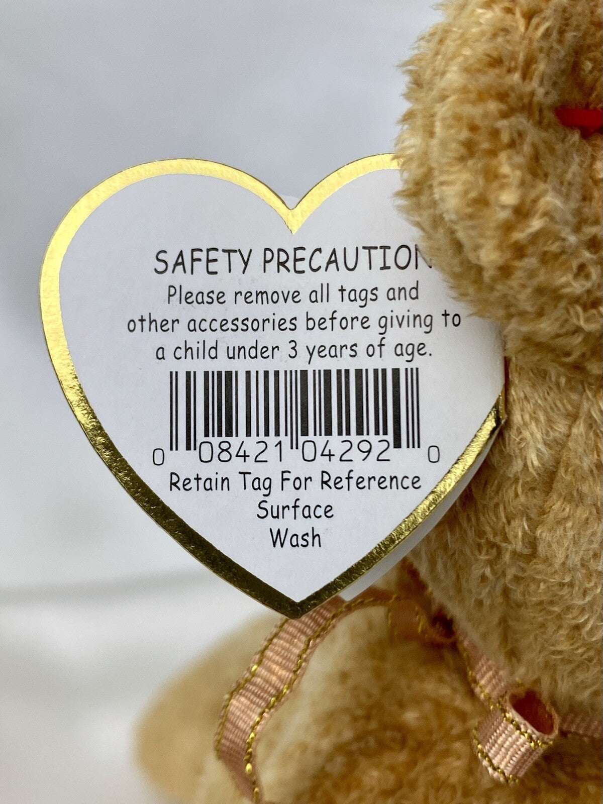 Rare Retired Ty Beanie Baby Cashew The Bear 2000 Mint P.E. Pellets With Errors