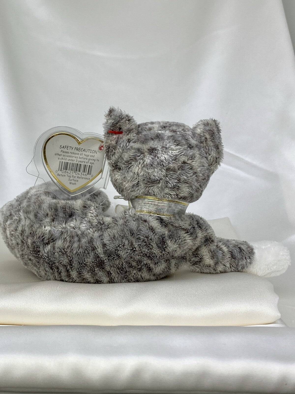 Rare Retired Ty Beanie Baby Purr The Cat 2000 Mint P.E. Pellets With Errors