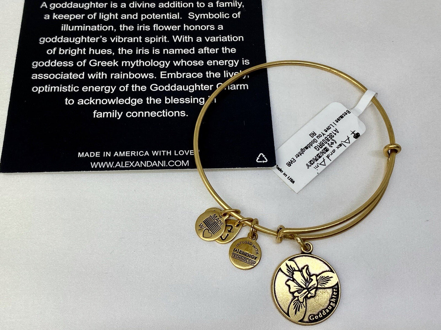 Alex And Ani Porque te quiero Ahijada Pulsera de dije Rafaelian Gold