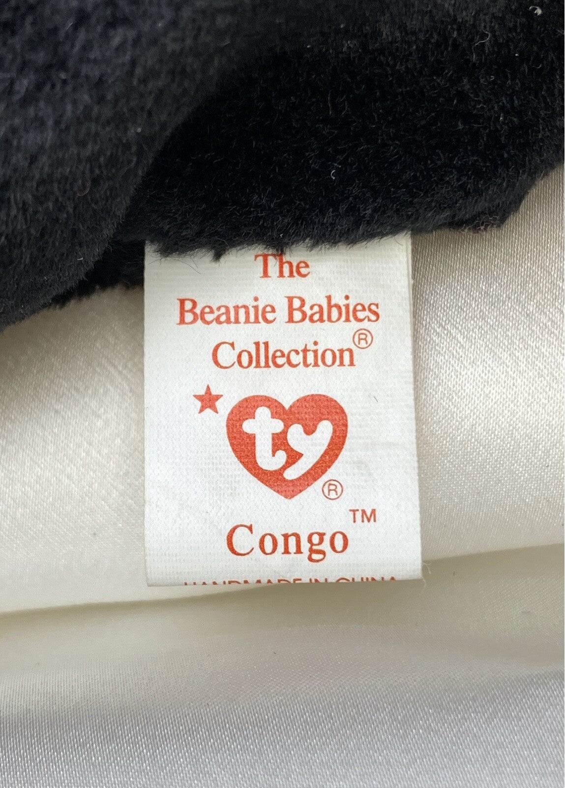 Rare Retired Ty Beanie Baby Congo The Gorilla 1996 Mint P.E. Pellets With Errors