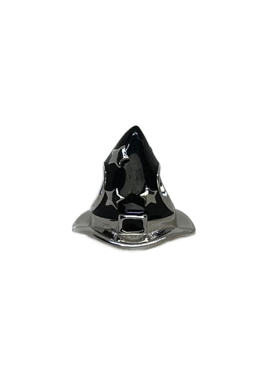 Dije de plata de ley 925 con esmalte europeo de personaje de anime: Sombrero de mago negro y estrella