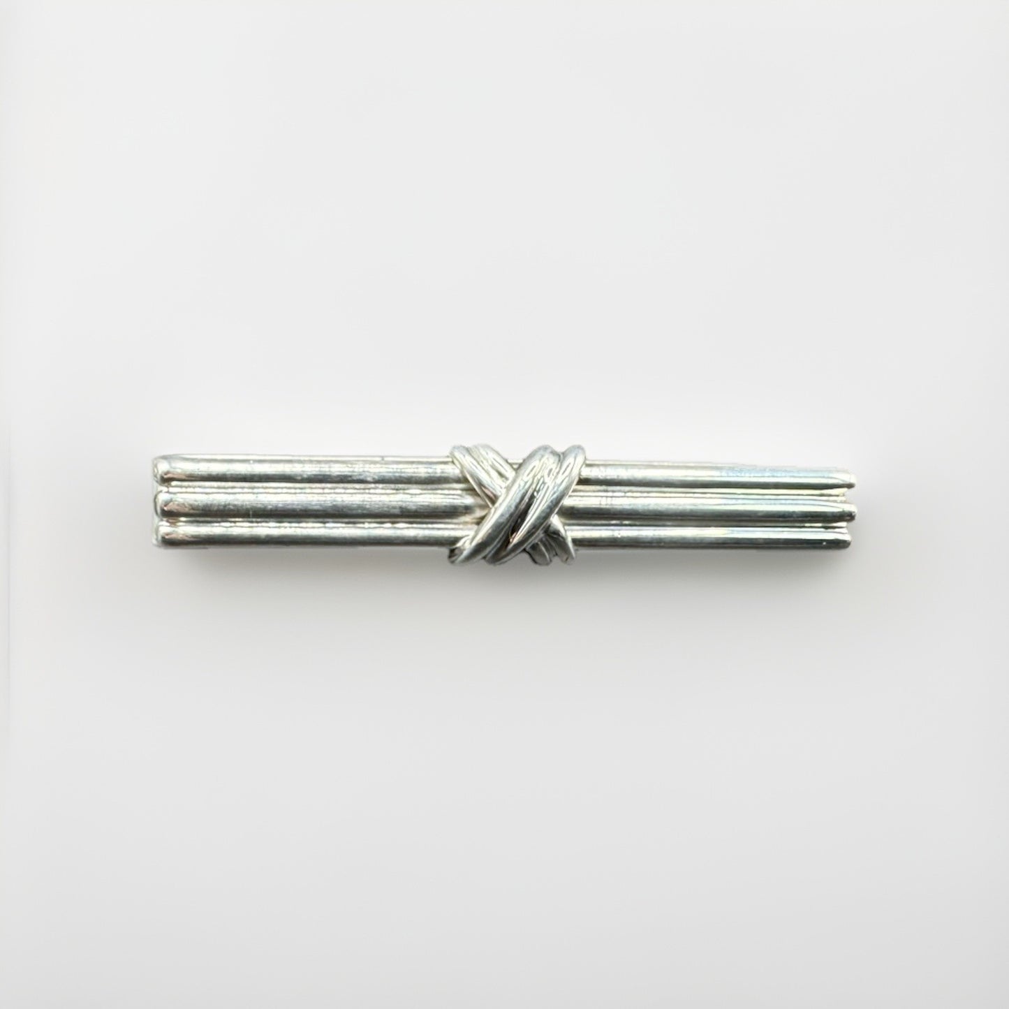 Tiffany & Co. Signature X Tie Bar Money Clip 925 Sterling Silver Vintage 1992