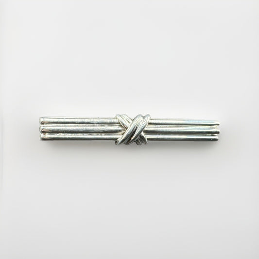 Tiffany & Co. Signature X Tie Bar Money Clip 925 Sterling Silver Vintage 1992