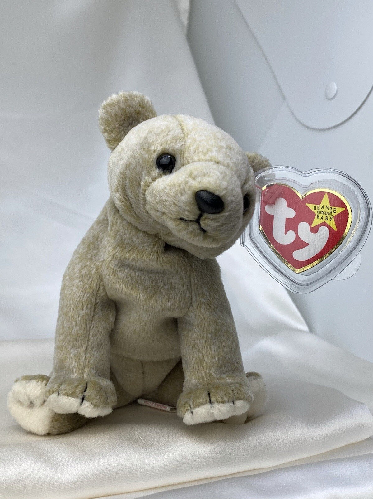 Rare Retired Ty Beanie Baby Almond The Bear 1999 Mint P.E. Pellets With Errors