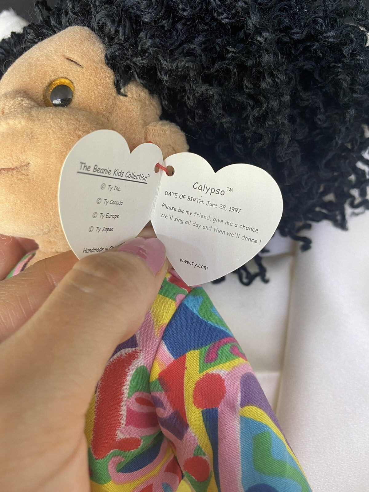 Lote de 3 Beanie Kids TY Rascals y Calypso coleccionables de los 90 con equipo TY