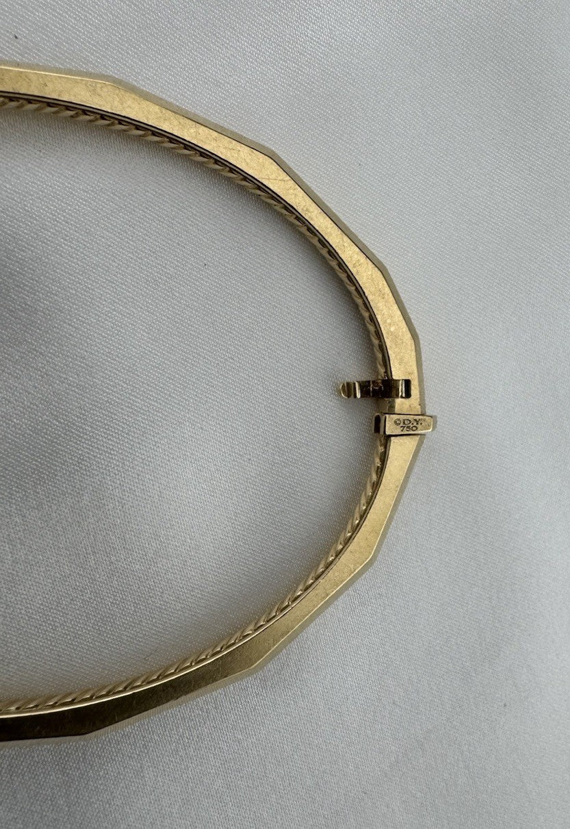 David Yurman Stax Bracelet 18K 750 Gold Size 6.25 17.2 Grams Faceted Geometric