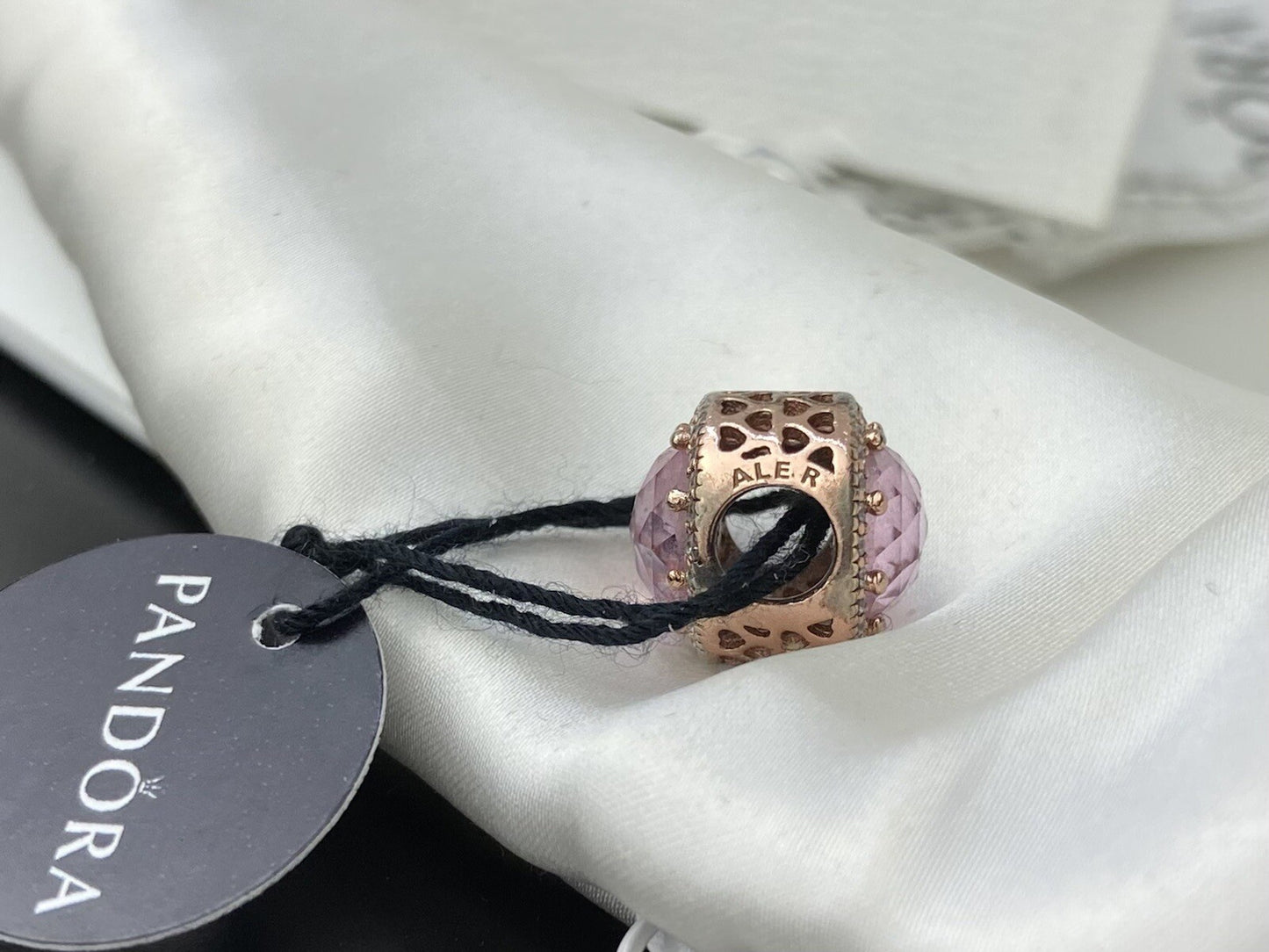 Pandora ALE Rose Gold Radiant Heart Blush Sparkling Crystal CZ Pink Charm