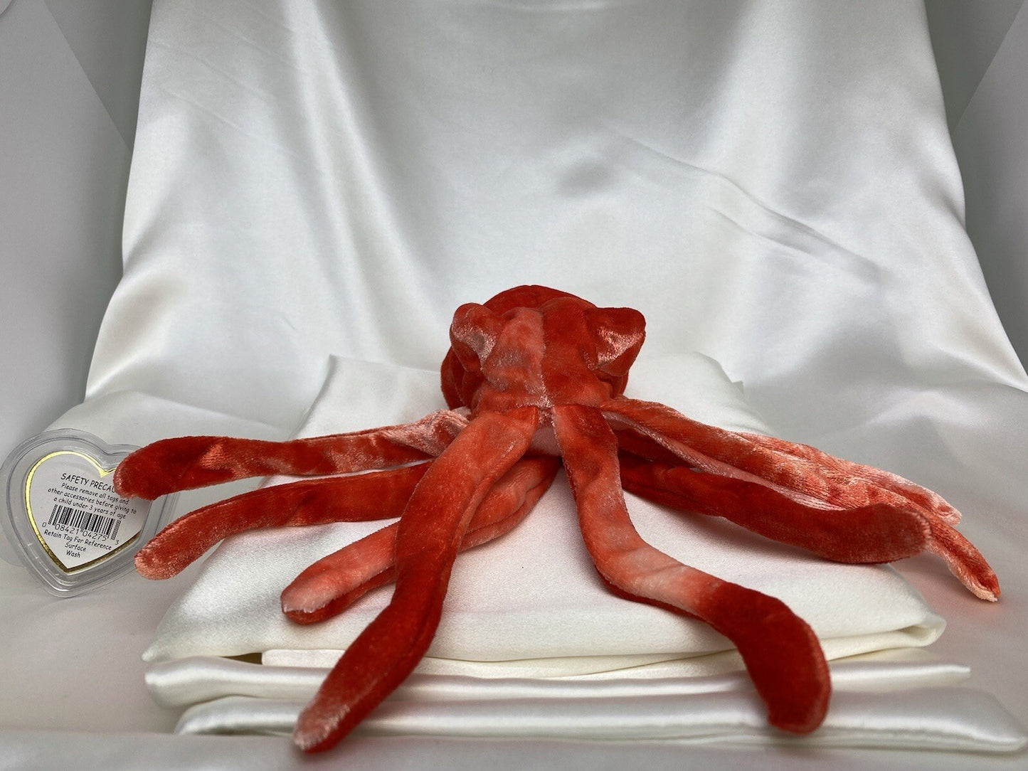 Rare Retired Ty Beanie Baby Wiggly The Octopus 2000 Mint P. E Pellets W Errors