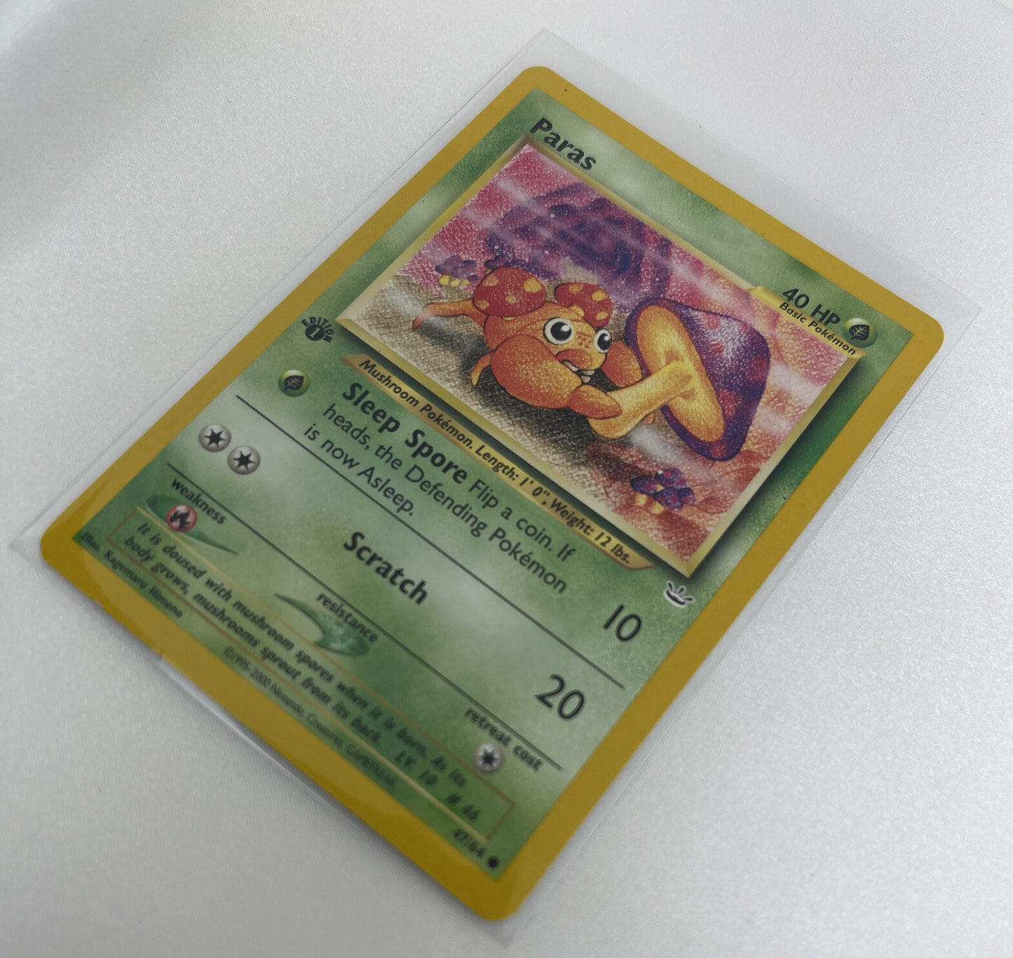 Pokemon TCG Paras Neo Revelation 47/64 Regular 1st Edition Common Near Mint 1995
