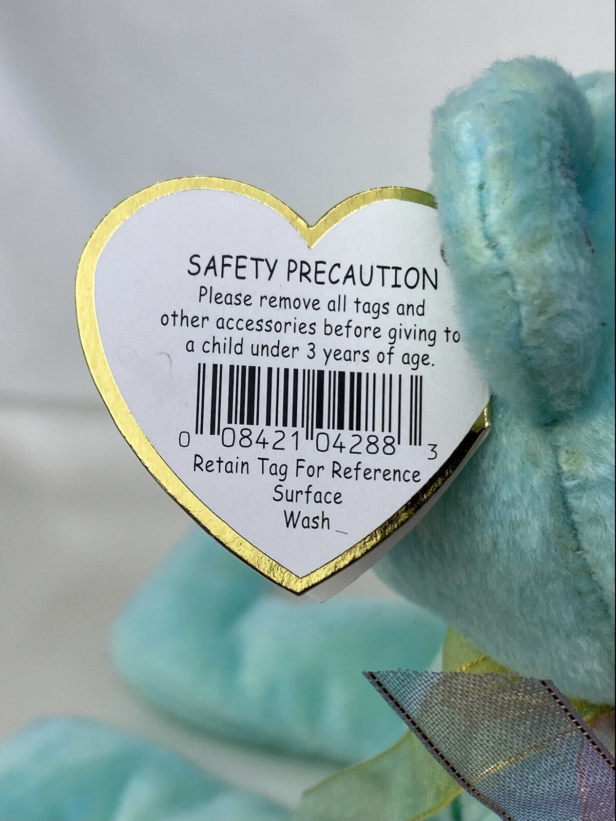 Rare Retired Ty Beanie Baby Ariel The Aids Foundation 2000 Mint P.E. W Errors