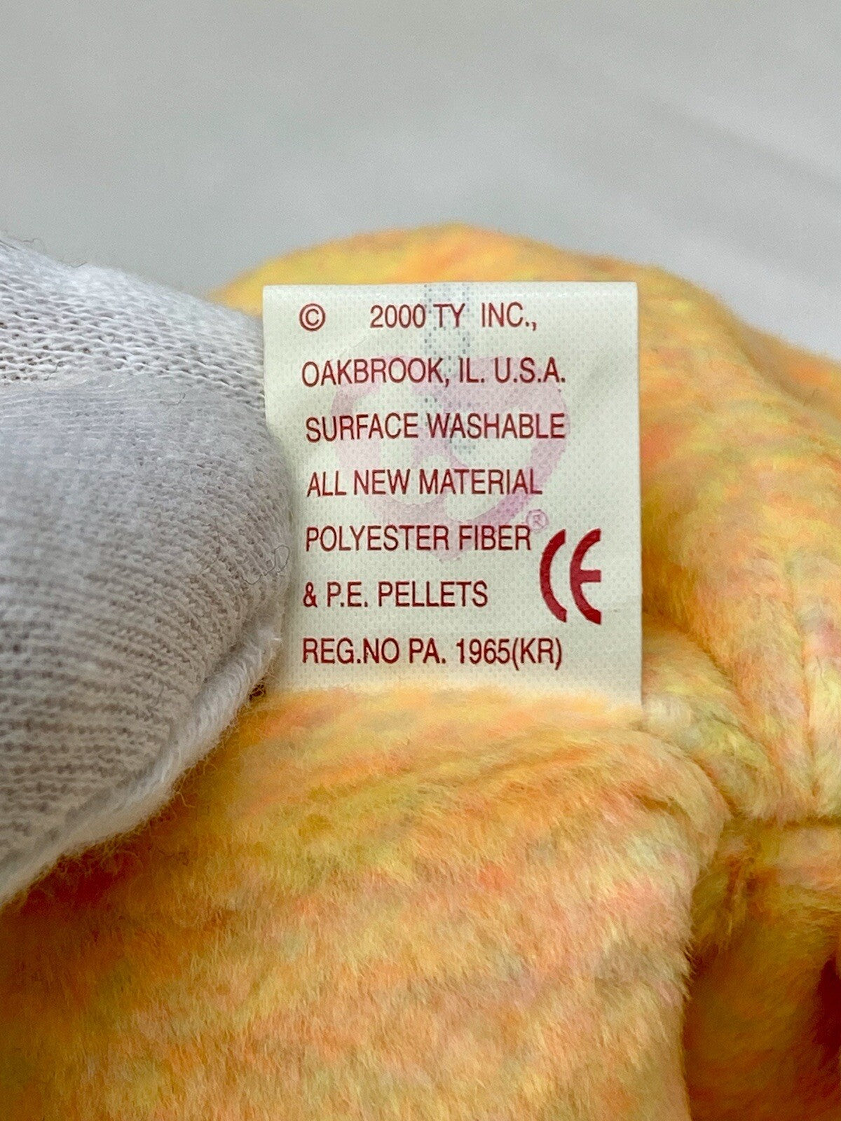 Oso Ty Beanie Baby Sunny Retirado Raro 2000 Menta Gránulos P.E. Con Errores