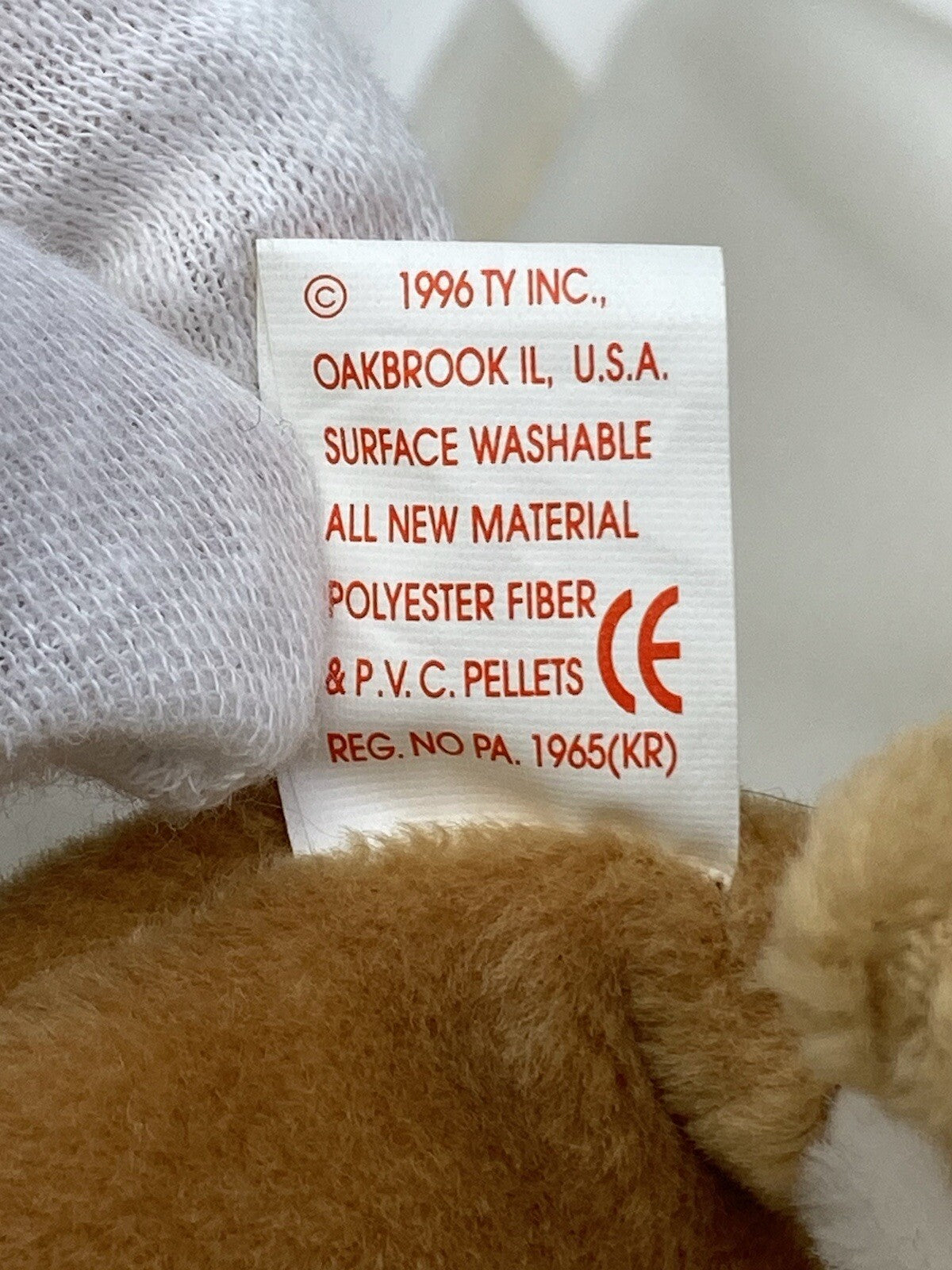 Rare Retired Ty Beanie Baby Wrinkles The Dog 1996 Mint P.V.C. W Numerous Errors