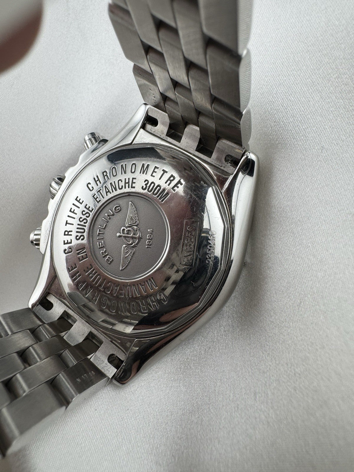 Breitling Chronomat Evolution A13356 Reloj automático para hombre con esfera plateada de 44 mm