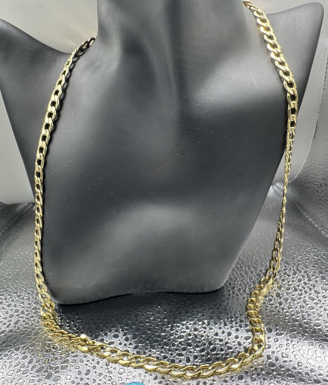 14K Yellow Gold Curb Link Chain Necklace 24in 6.84mm 17 Grams