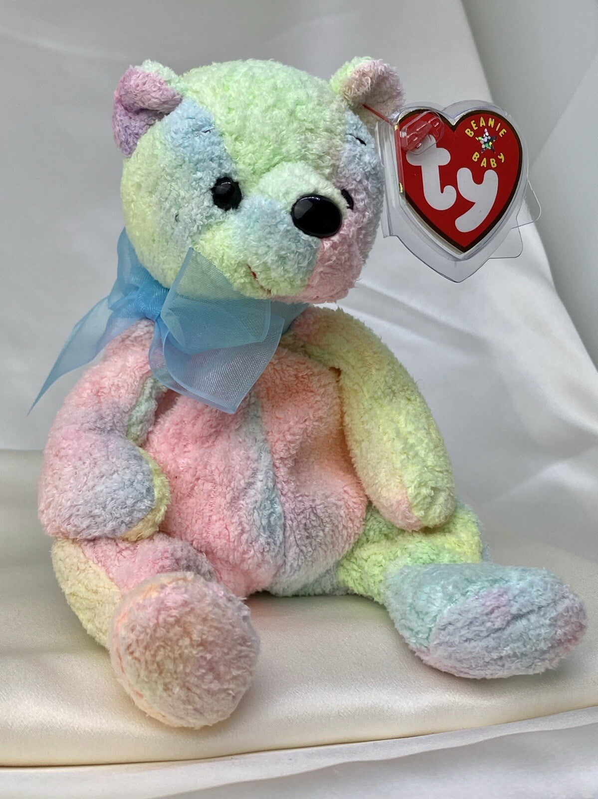 Rare Retired Ty Beanie Baby Mellow The Bear 2000 Mint P.E. Pellets With Errors