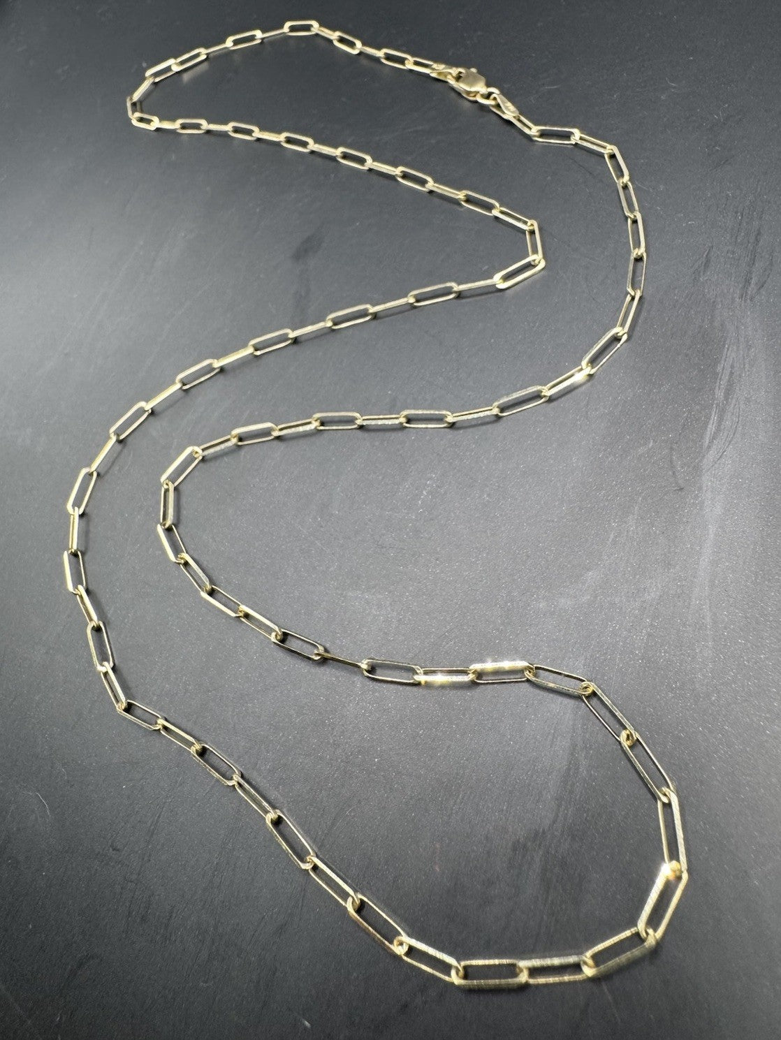 14K Yellow Gold Paperclip Chain Necklace 20in 1.97mm 2.6 Grams