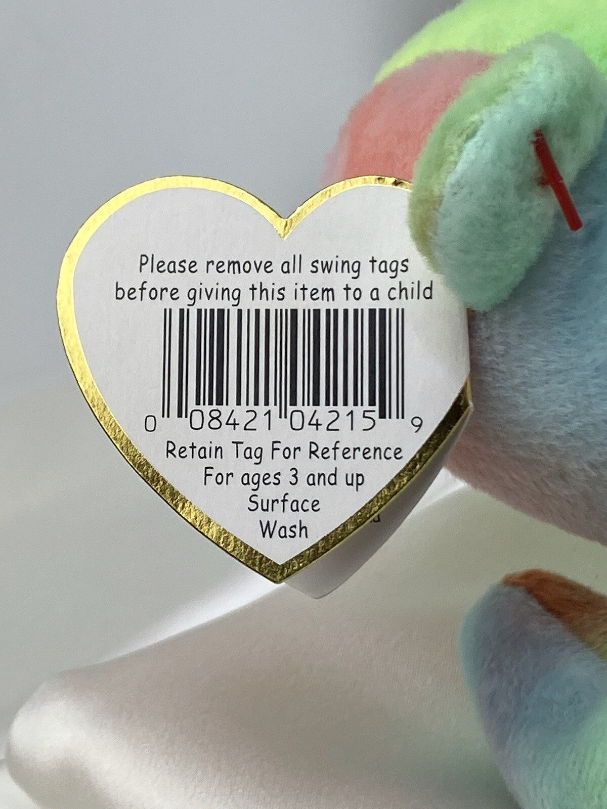 Ty Beanie Baby Sammy El Oso 1998-1999 Retirado Raro Menta Con Errores Y Pellets P.E.