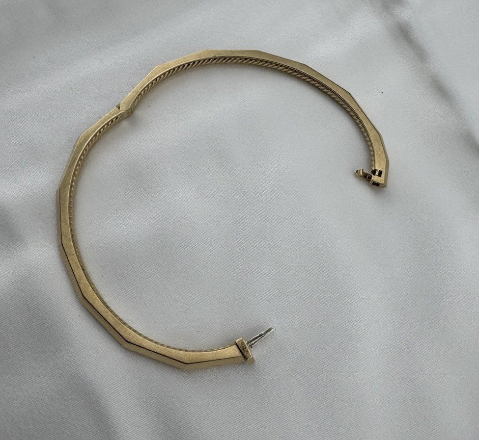 David Yurman Stax Bracelet 18K 750 Gold Size 6.25 17.2 Grams Faceted Geometric