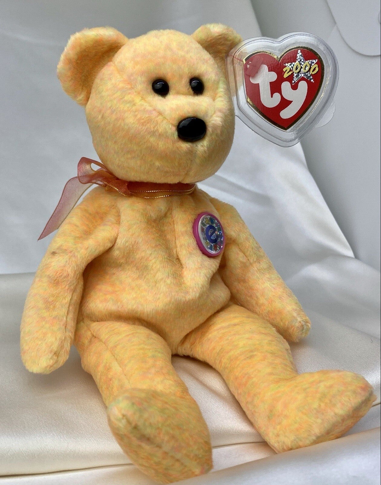 Oso Ty Beanie Baby Sunny Retirado Raro 2000 Menta Gránulos P.E. Con Errores