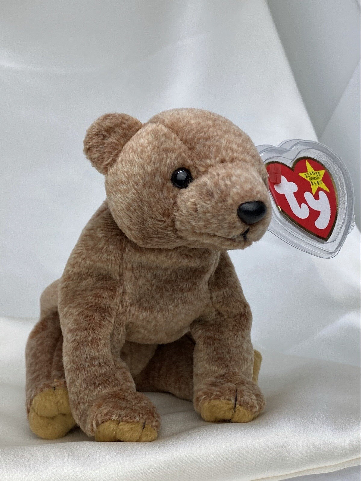 Rare Retired Ty Beanie Baby Pecan The Bear 1999 Mint P.E. Pellets With Errors