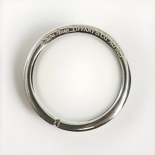 Tiffany & Co. Silver Paloma Picasso Circle Key Ring Starter Base Keychain