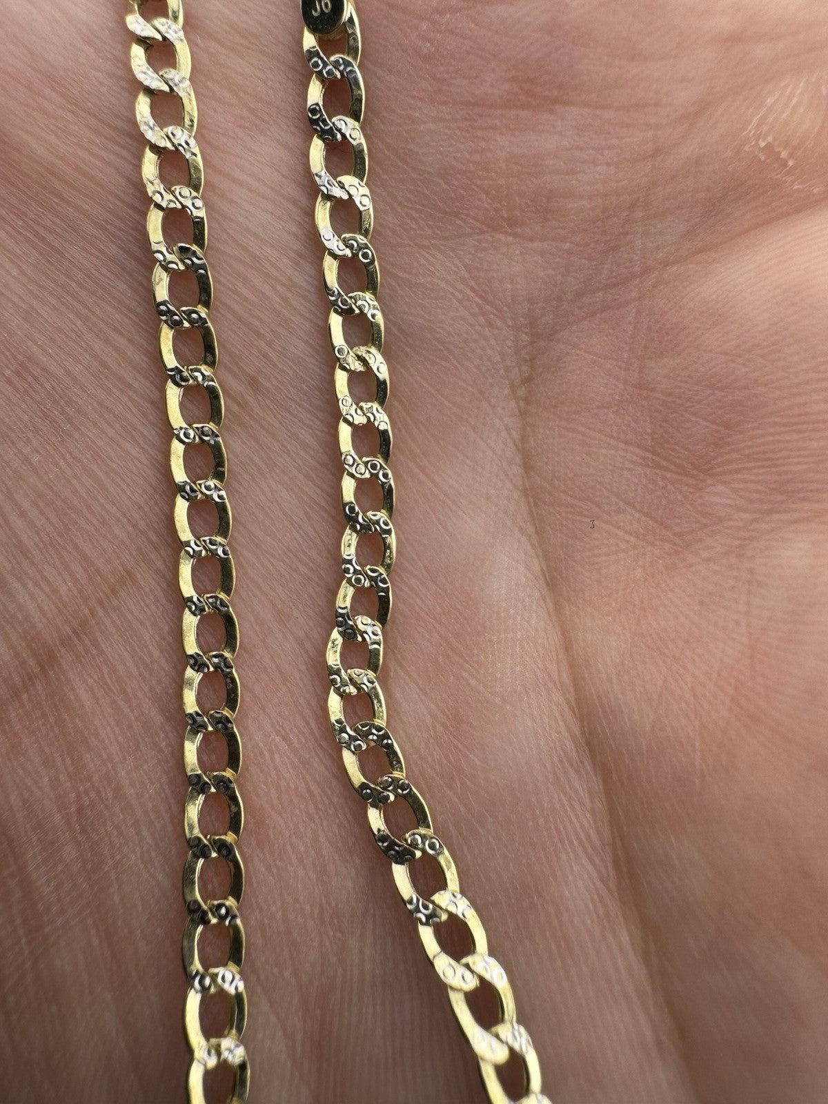 14K Yellow Gold Curb Link Bracelet 7.5in 3.49mm 1.9 Gram Classic Elegant Style