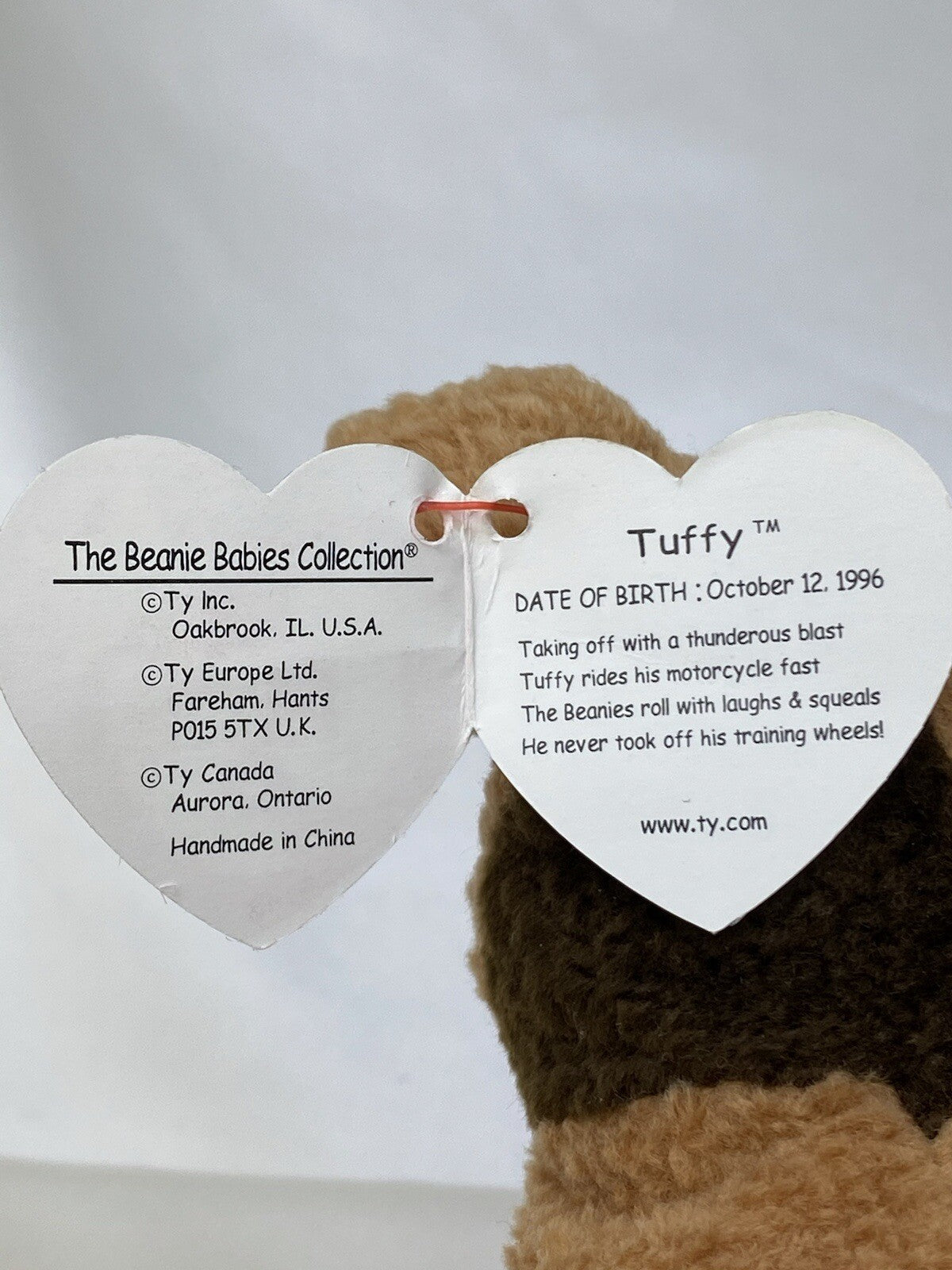 Rare Retired Ty Beanie Baby Tuffy The Dog 1996 Mint P E Pellets W Errors Vintage