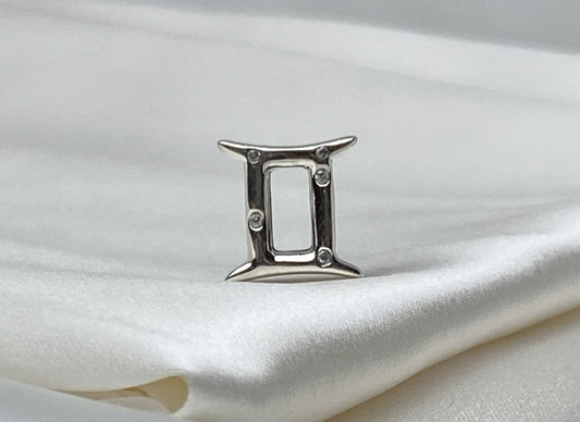 Pandora Sterling Silver 925 Sparkling Cubic Zirconia Gemini Zodiac Charm