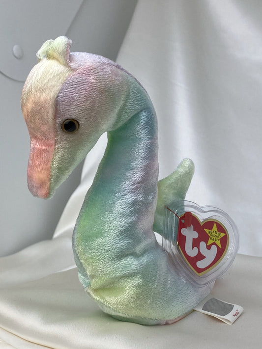 Rare Retired Ty Beanie Baby Neon The Seahorse 1999 Mint P.E. Pellets With Errors