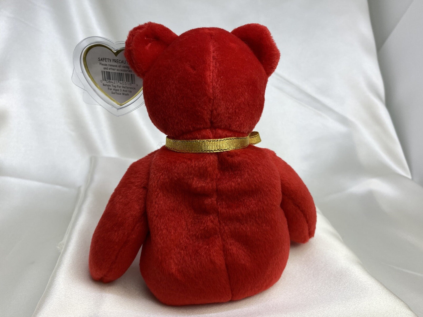 Ty Beanie Baby Alabama I Love Alabama Plush Red Bear Hang Tag Protector 2005