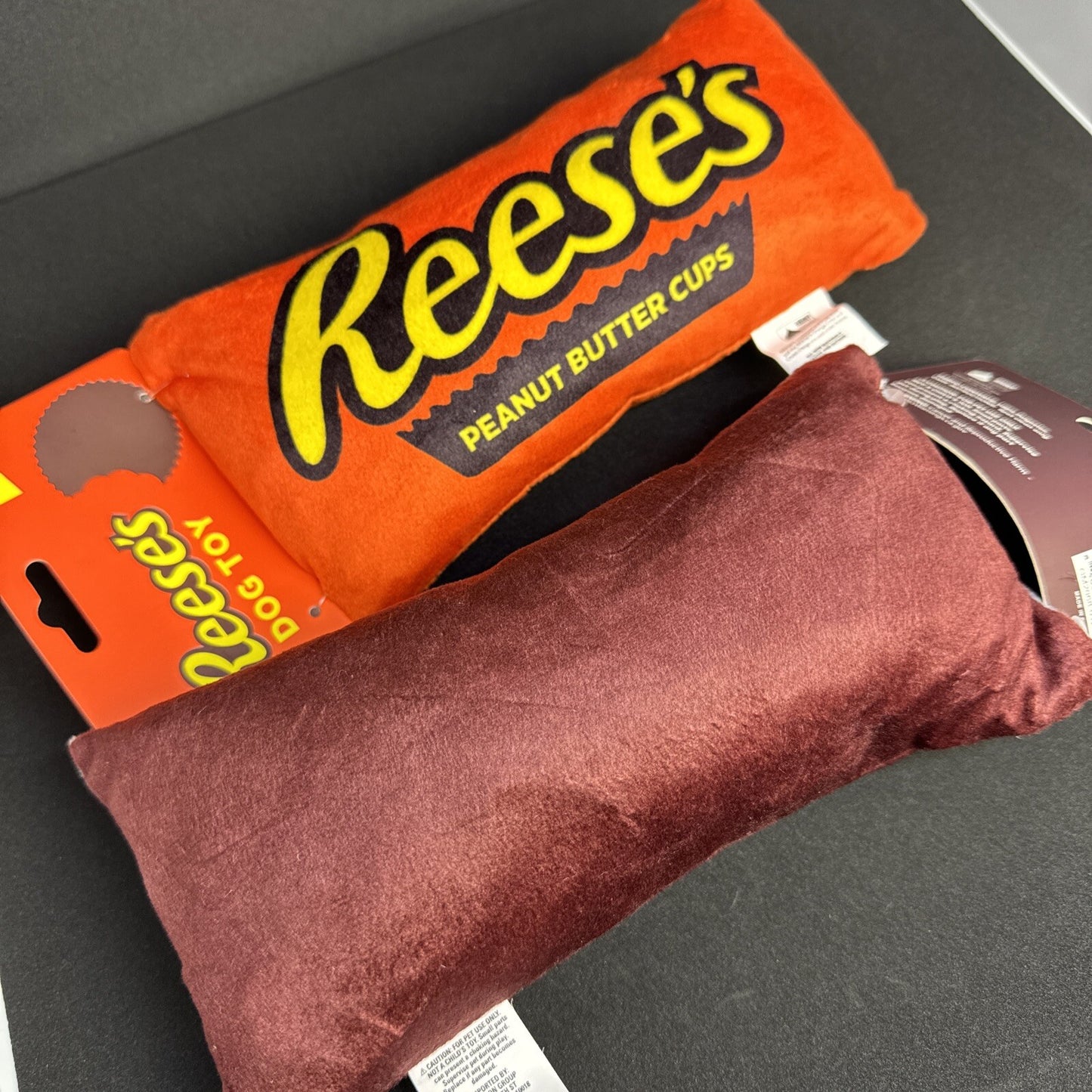 NEW Reese's Peanut Butter Candy & Hersheys Chocolate Themed Dog Crinkle Chew Toy