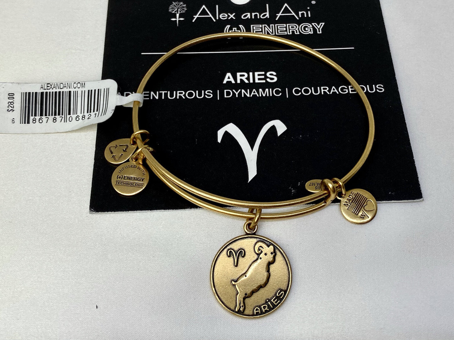 Alex And Ani Aries Zodiac Wire Bangle Rafaelian Gold Charm Bracelet