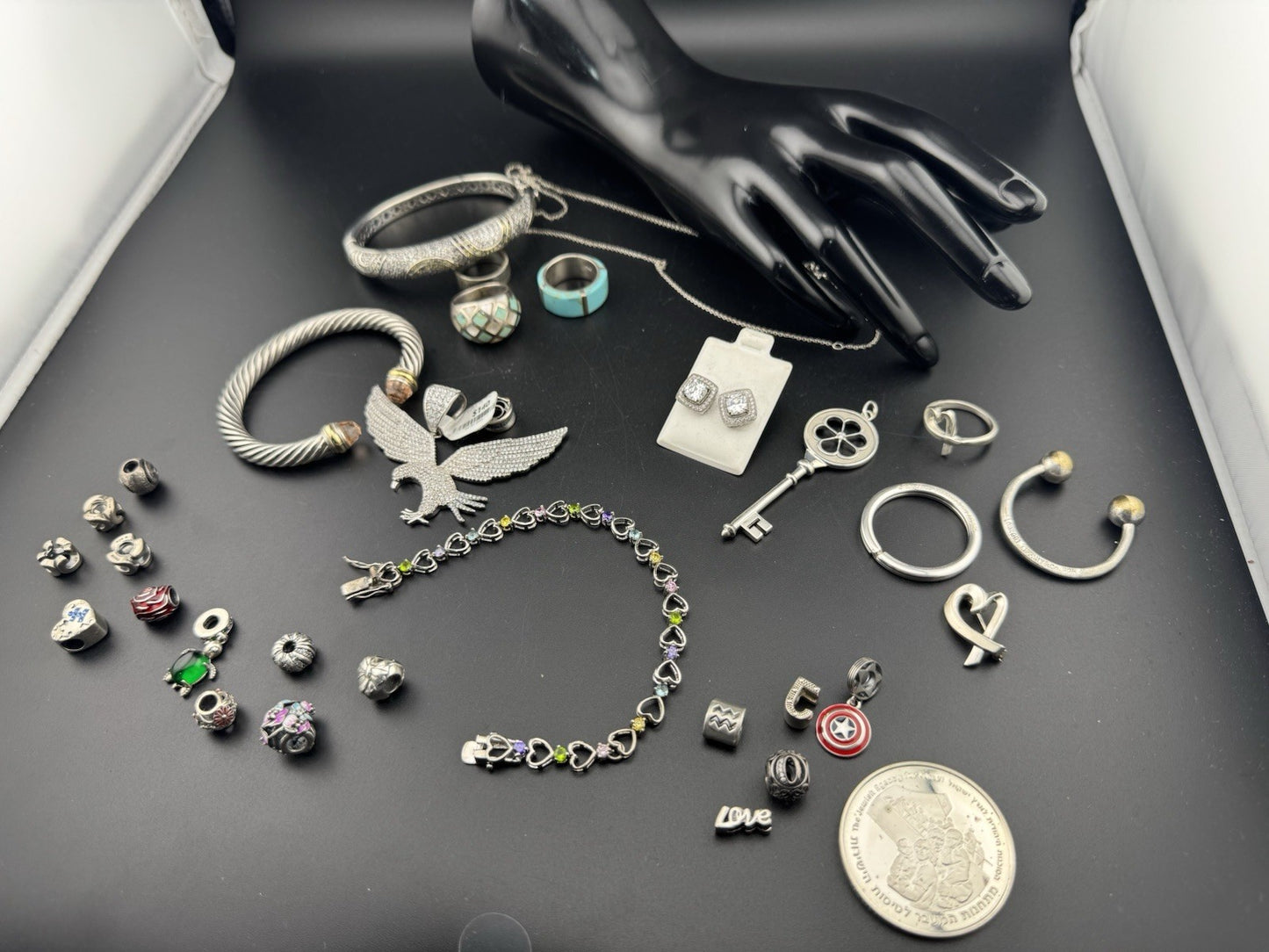 Sterling Silver 925 Jewelry Collection David Yurman Tiffany Pandora 235.3 Grams