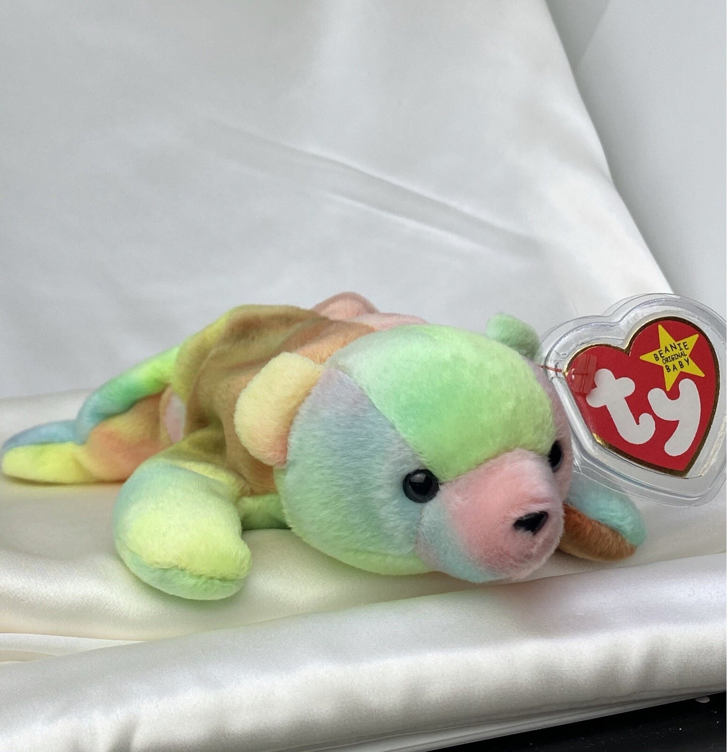 Ty Beanie Baby Sammy El Oso 1998-1999 Retirado Raro Menta Con Errores Y Pellets P.E.