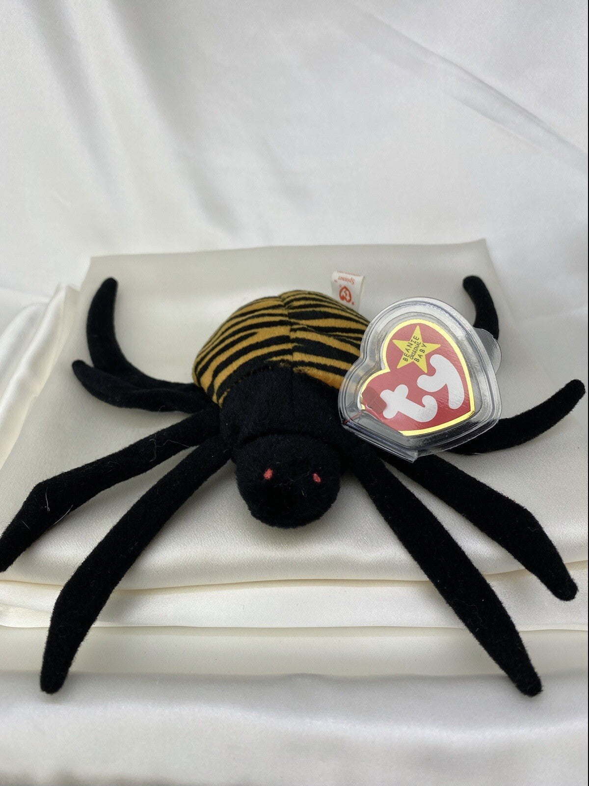 Rare Retired Ty Beanie Baby Spinner The Spider 1996-1997 Mint Pellets W Errors