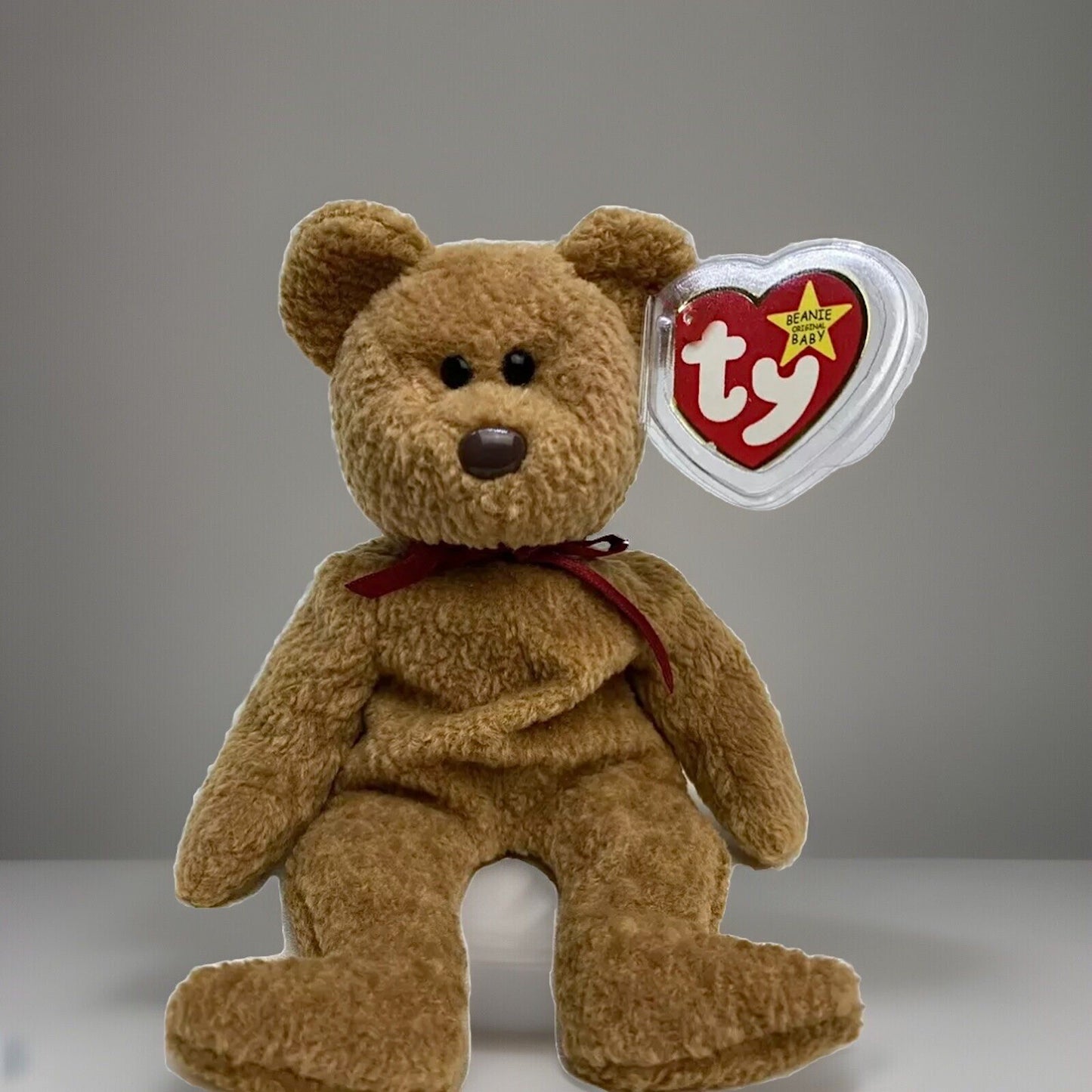 Rare Retired Ty Beanie Baby Curly The Bear 1993 1996 Bear With Numerous Errors