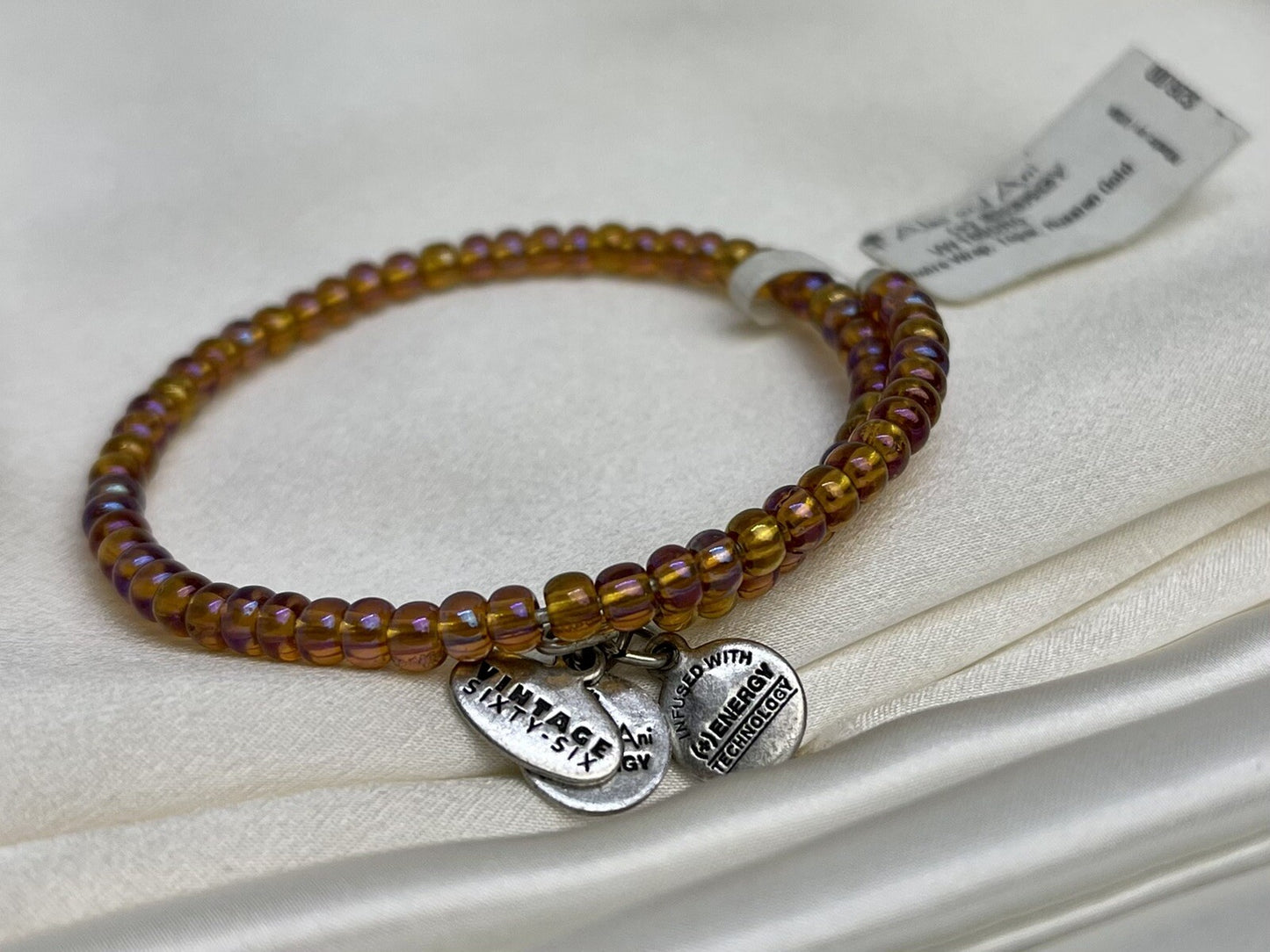 Alex and Ani Hardwire Topaz Russian Gold Wrap Bangle