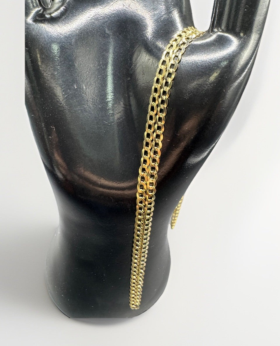 14K Yellow Gold Curb Chain Necklace 20.5in 3.04mm 6.2 Grams