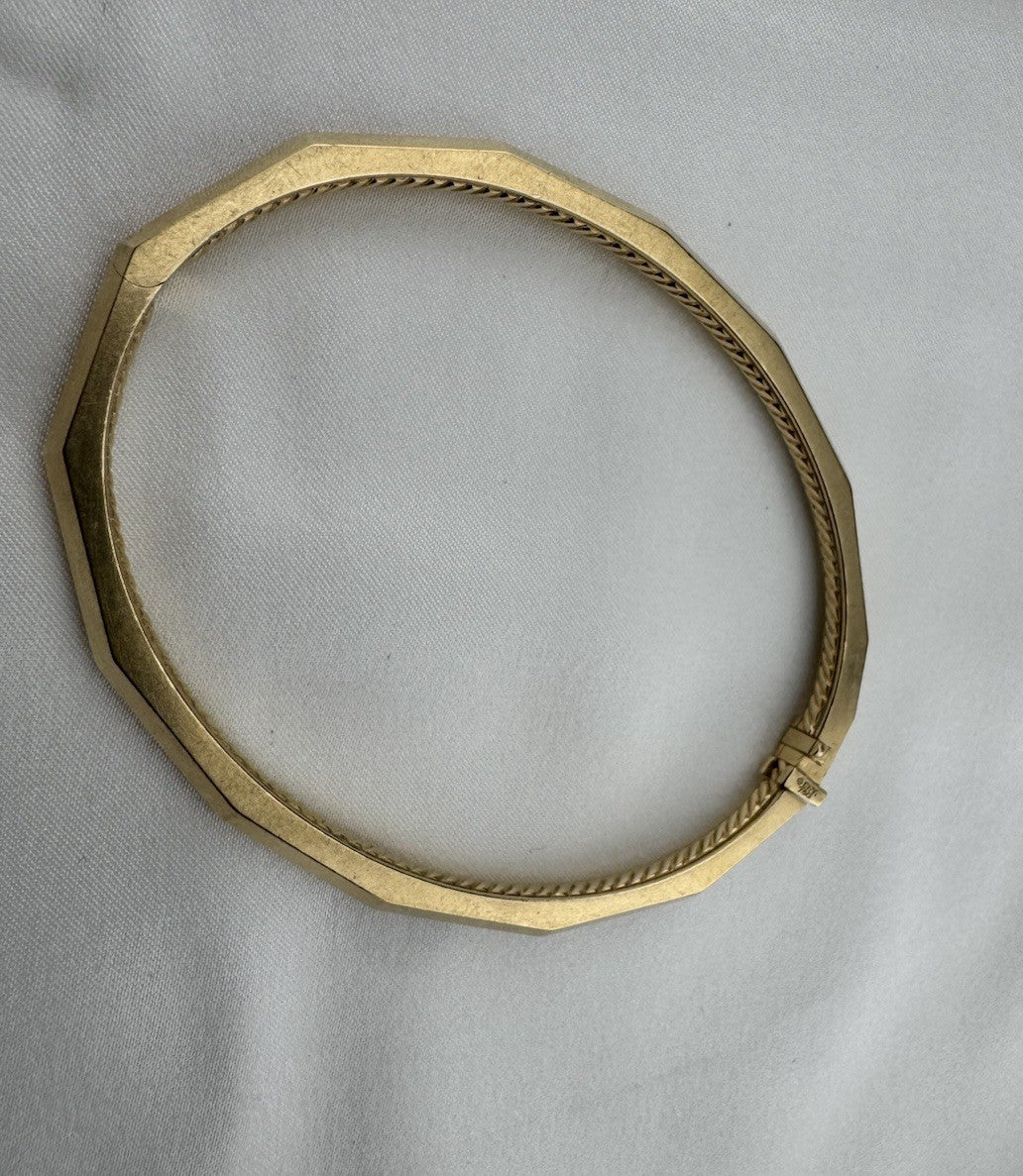 David Yurman Stax Bracelet 18K 750 Gold Size 6.25 17.2 Grams Faceted Geometric